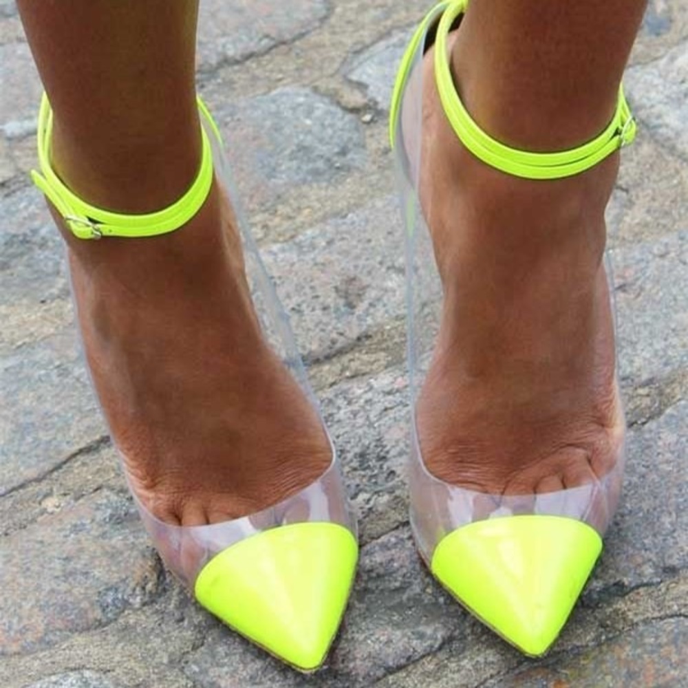 😍Neon Yellow High Heel Shoes😍